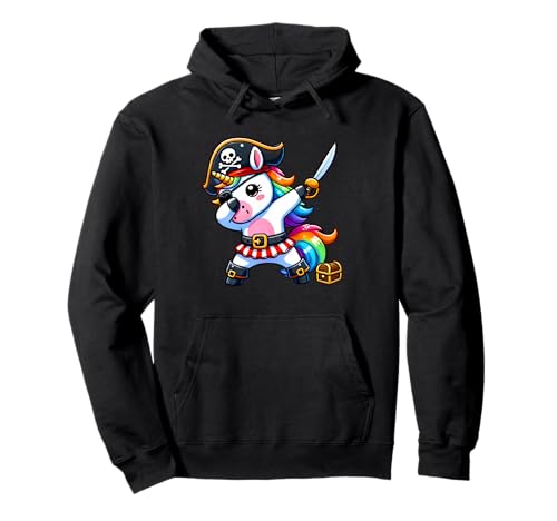 Dabbing Süßes Piraten-Einhorn, magisches Regenbogen-Mädchen, farbenfrohe Kinder Pullover Hoodie Dabbing Süßes Piraten-Einhorn, magisches Regenbogen-Mädchen, farbenfrohe Kinder Pullover Hoodie von Funny Dab Unicorn Treasure Hunt Playful Pirate