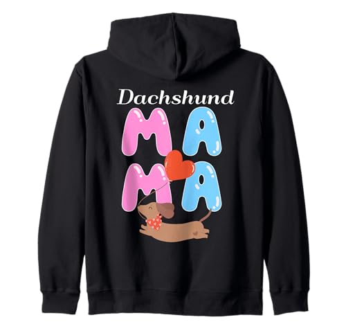 Dackel Mama Cute Wiener Dog Mom Lover Grafik Kapuzenjacke Dackel Mama Cute Wiener Dog Mom Lover Grafik Kapuzenjacke von Funny Dachshund Lover Idea for Dog Moms