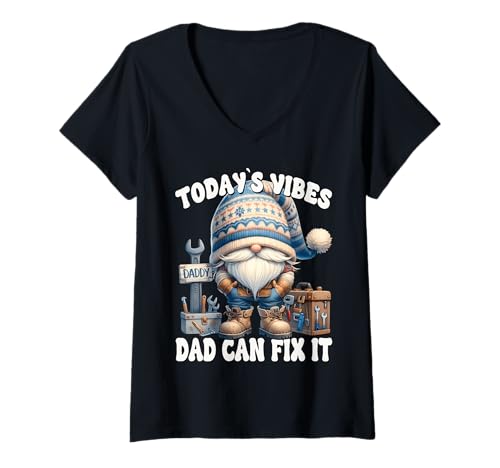 Damen Caretaker Dad GNOME Funny Saying for Men and Craftsman Work T-Shirt mit V-Ausschnitt Damen Caretaker Dad GNOME Funny Saying for Men and Craftsman Work T-Shirt mit V-Ausschnitt von Funny Dad Gifts For Men Who Love To Fix Things