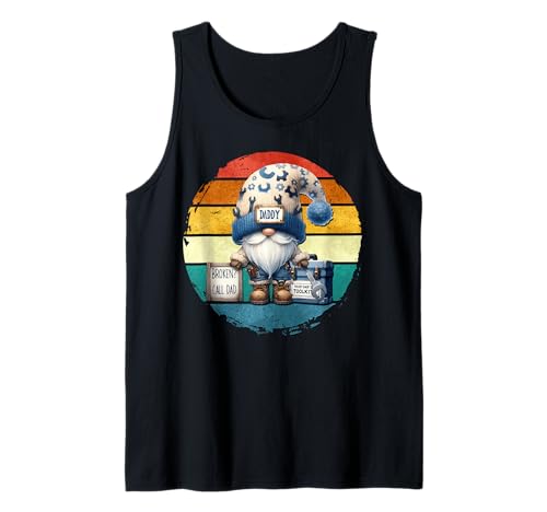 Herren Funny Fathers Day Daddy GNOME On Retro Sunset for Craftsman Tank Top Herren Funny Fathers Day Daddy GNOME On Retro Sunset for Craftsman Tank Top von Funny Dad Gifts For Men Who Love To Fix Things