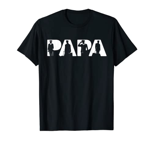 Herren Papa Pilot Papa Lustiger Papa Pilot Papa Vatertag T-Shirt von Funny Dad Pilot Papa Fathers Day