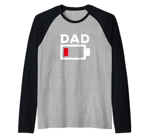 Herren Dad Low Battery Lustiger müder Papa erschöpft Väter mit Kindern Raglan Herren Dad Low Battery Lustiger müder Papa erschöpft Väter mit Kindern Raglan von Funny Dad and Fathers On Any Day Low Battery