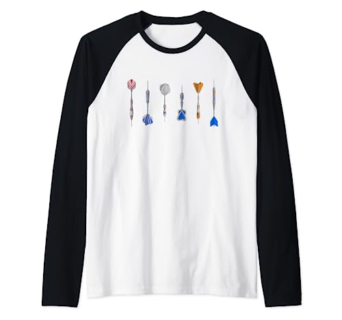 Lustiges cooles Dart-Shirt für Herren und Damen Raglan von Funny Dart Shirts For Men Women