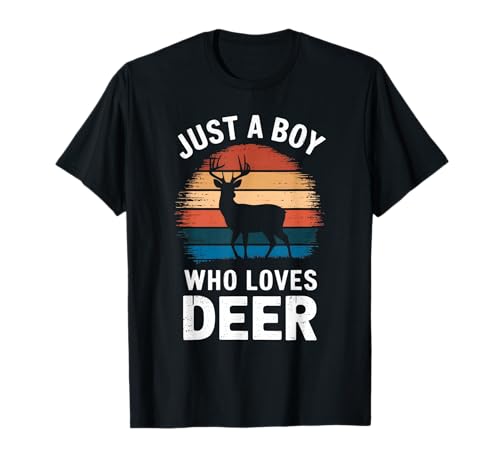 Nur EIN Junge, der Hirsche liebt Wildtierliebhaber Jungen Hirsche T-Shirt Nur EIN Junge, der Hirsche liebt Wildtierliebhaber Jungen Hirsche T-Shirt von Funny Deer Lover Clothing