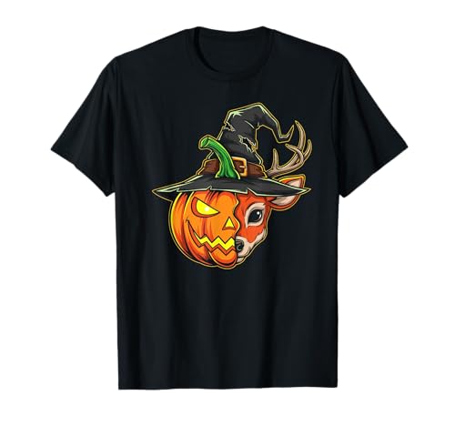 Laterne mit Hirsch-Kürbis-Motiv Jack O für Halloween, Kinder, Herren und Damen T-Shirt Laterne mit Hirsch-Kürbis-Motiv Jack O für Halloween, Kinder, Herren und Damen T-Shirt von Funny Deer Lovers Halloween Pumpkin Outfits
