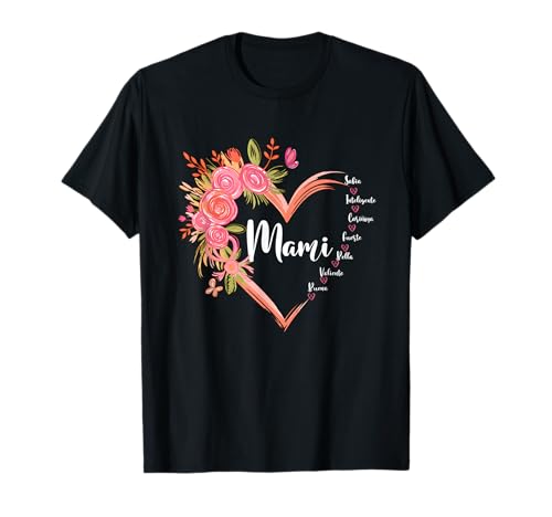 Mama Herz Blume Floral Spanische Mama Español Ella Es Mamá T-Shirt Mama Herz Blume Floral Spanische Mama Español Ella Es Mamá T-Shirt von Funny Dia De Las Madres Mother's Day Spanish Mom