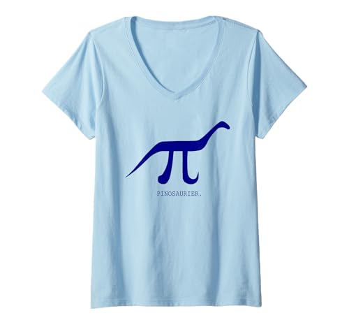 Damen Pinosaur Pi + Dinosaurier lustiges Mathematik-Design T-Shirt mit V-Ausschnitt Damen Pinosaur Pi + Dinosaurier lustiges Mathematik-Design T-Shirt mit V-Ausschnitt von Funny Dinosaur Design