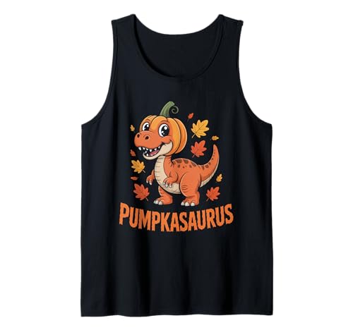 Lustiger Kürbis Dinosaurier Halloween, Kürbis für Kinder Jungen Tank Top von Funny Dinosaur Halloween Boys Costume Gifts