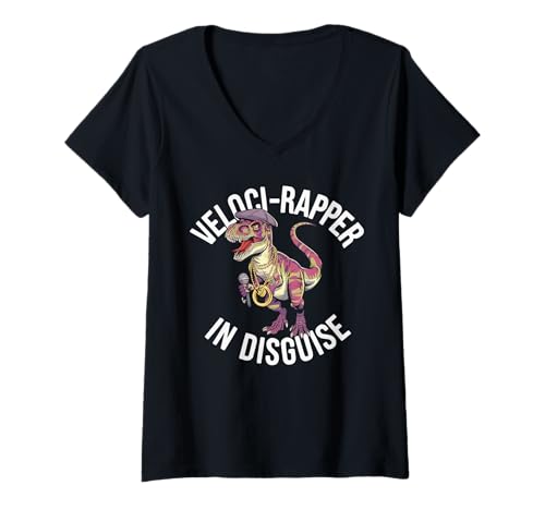 Damen Lustiger Dinosaurier-Liebhaber Dino Paläontologe T Rex T-Shirt mit V-Ausschnitt Damen Lustiger Dinosaurier-Liebhaber Dino Paläontologe T Rex T-Shirt mit V-Ausschnitt von Funny Dinosaur Lover Dino Paleontologist