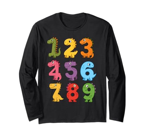 Dinosaurier-Kostüm für Kinder, Dinosaurier-Kostüm, Dinosaurier-Kostüm Langarmshirt Dinosaurier-Kostüm für Kinder, Dinosaurier-Kostüm, Dinosaurier-Kostüm Langarmshirt von Funny Dinosaur Numbers Math Day Dino Costume