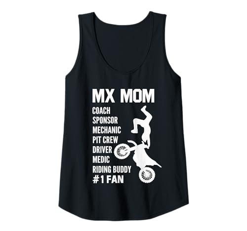 Damen Lustiger MX Mom Dirt Bike Motocross Reitfreund Muttertag Tank Top von Funny Dirt Bike Motocross MX Riding Gift