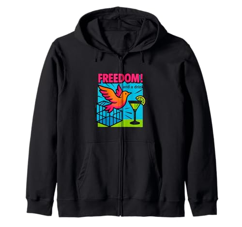 Freedom and A Drink Geschiedene Lustige Scheidungsfeier Frauen Kapuzenjacke Freedom and A Drink Geschiedene Lustige Scheidungsfeier Frauen Kapuzenjacke von Funny Divorce Divorcee Apparel for Divorce Party
