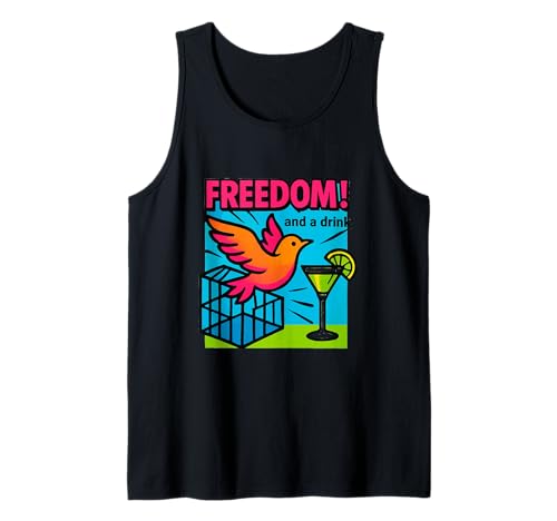 Freedom and A Drink Geschiedene Lustige Scheidungsfeier Frauen Tank Top Freedom and A Drink Geschiedene Lustige Scheidungsfeier Frauen Tank Top von Funny Divorce Divorcee Apparel for Divorce Party