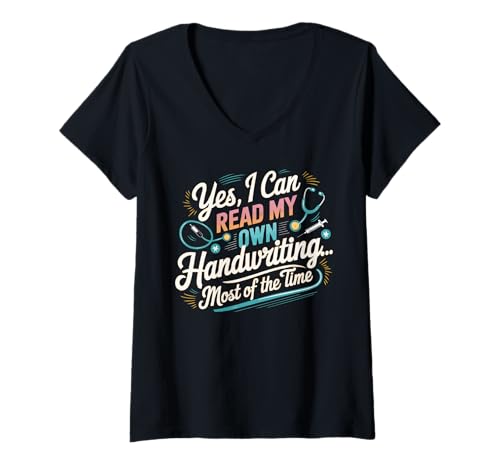 Damen Arztarzt medizinischer Arzt Medizin Medizin T-Shirt mit V-Ausschnitt Damen Arztarzt medizinischer Arzt Medizin Medizin T-Shirt mit V-Ausschnitt von Funny Doctor Healtcare Arzt Stethoskop