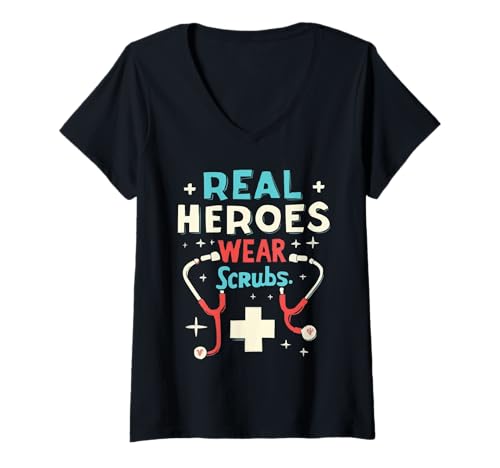 Damen Arztarzt medizinischer Arzt Medizin Medizin T-Shirt mit V-Ausschnitt Damen Arztarzt medizinischer Arzt Medizin Medizin T-Shirt mit V-Ausschnitt von Funny Doctor Healtcare Arzt Stethoskop