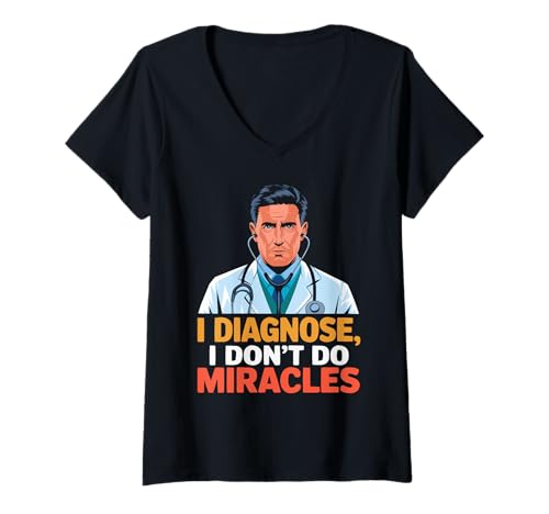 Damen Arztarzt medizinischer Arzt Medizin Medizin T-Shirt mit V-Ausschnitt Damen Arztarzt medizinischer Arzt Medizin Medizin T-Shirt mit V-Ausschnitt von Funny Doctor Healtcare Arzt Stethoskop