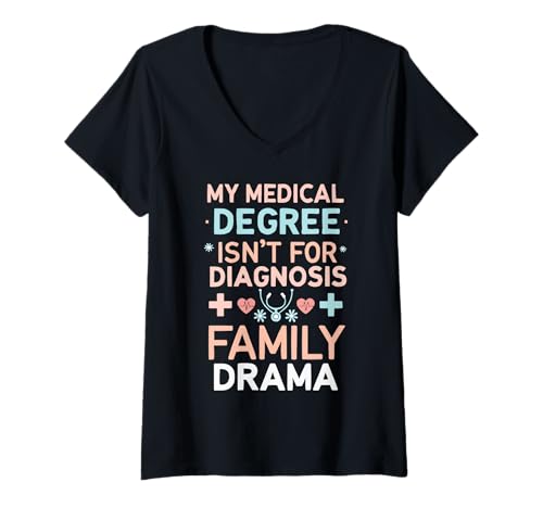 Damen Arztarzt medizinischer Arzt Medizin Medizin T-Shirt mit V-Ausschnitt Damen Arztarzt medizinischer Arzt Medizin Medizin T-Shirt mit V-Ausschnitt von Funny Doctor Healtcare Arzt Stethoskop