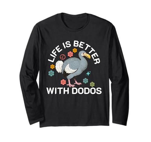 Dodos Bird Raphus cucullatus lustiger Dodovogel Herren Damen Kinder Langarmshirt von Funny Dodos Bird
