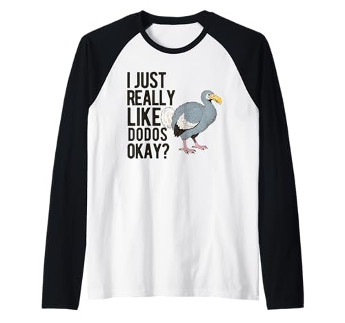 Dodos Bird Raphus cucullatus lustiger Dodovogel Herren Damen Kinder Raglan von Funny Dodos Bird