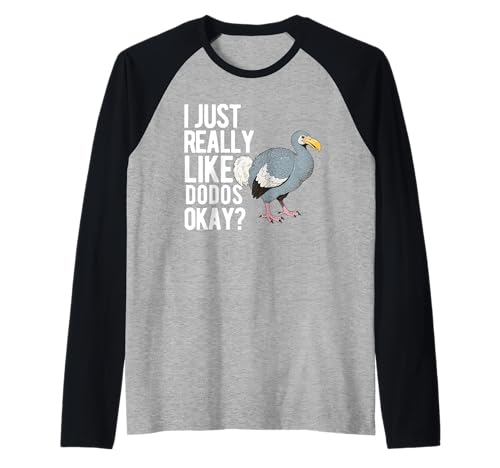 Dodos Bird Raphus cucullatus lustiger Dodovogel Herren Damen Kinder Raglan von Funny Dodos Bird