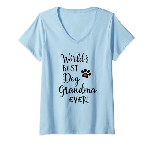 Damen Hunde-Oma, Greatest Dog Grandma, Hunde-Oma-Geschenke T-Shirt mit V-Ausschnitt Damen Hunde-Oma, Greatest Dog Grandma, Hunde-Oma-Geschenke T-Shirt mit V-Ausschnitt von Funny Dog Grandma, Dog Grandmother Gift