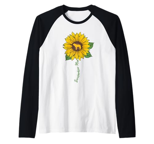 Bernhardiner Mutter Sonnenblume Hundeliebhaber Geschenke Mama Mama Raglan von Funny Dog Lover Gifts Sunflower For Women Girls