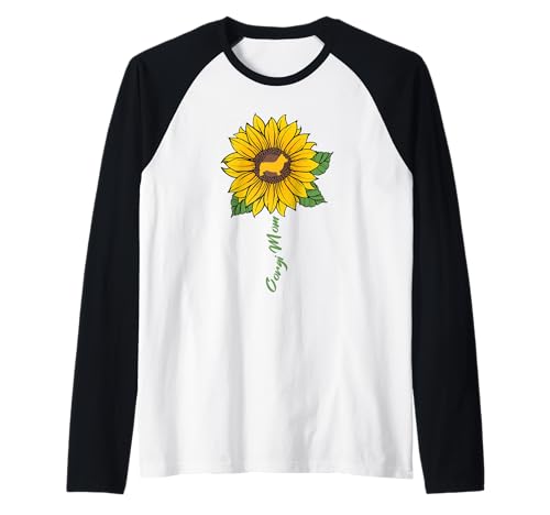 Corgi Mom Sonnenblume Corgi Lover Geschenke Hund Mama Mama Raglan von Funny Dog Lover Gifts Sunflower For Women Girls