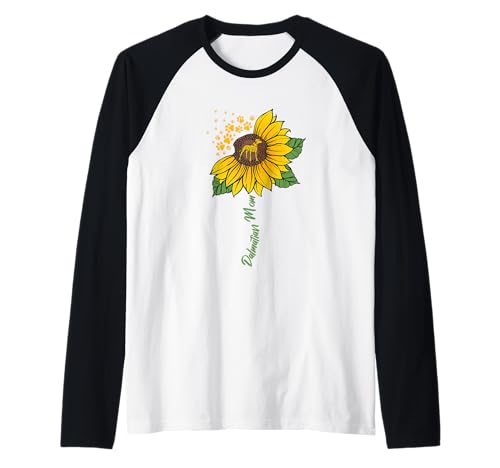 Dalmatiner Mutter Sonnenblume Hundeliebhaber Geschenke Mama Mama Raglan von Funny Dog Lover Gifts Sunflower For Women Girls
