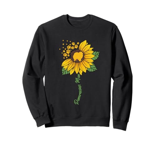 Pomeranian Mom Sonnenblume Pom-Pom Lover Geschenke Hund Mama Mama Sweatshirt von Funny Dog Lover Gifts Sunflower For Women Girls