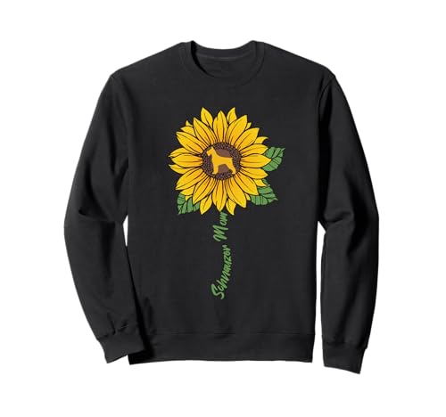 Schnauzer Mama Sonnenblume Hundeliebhaber Geschenke Mama Mama Sweatshirt von Funny Dog Lover Gifts Sunflower For Women Girls