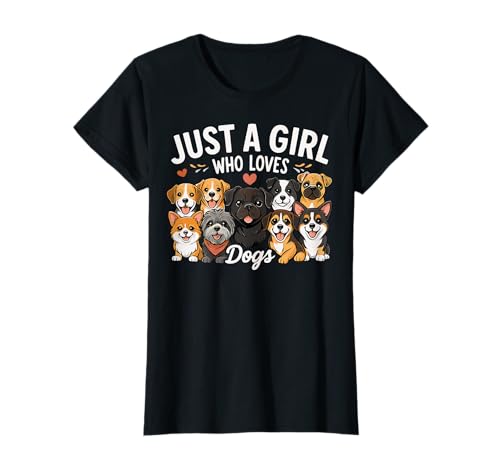 Niedlicher Welpe, nur EIN Mädchen, das Hunde liebt T-Shirt Niedlicher Welpe, nur EIN Mädchen, das Hunde liebt T-Shirt von Funny Dogs Lover