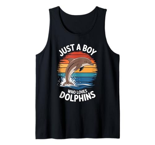 Herren Just A Boy Who Loves Dolphins Ocean Fan Jungen Kinder Delfin Tank Top Herren Just A Boy Who Loves Dolphins Ocean Fan Jungen Kinder Delfin Tank Top von Funny Dolphin Lover Clothing