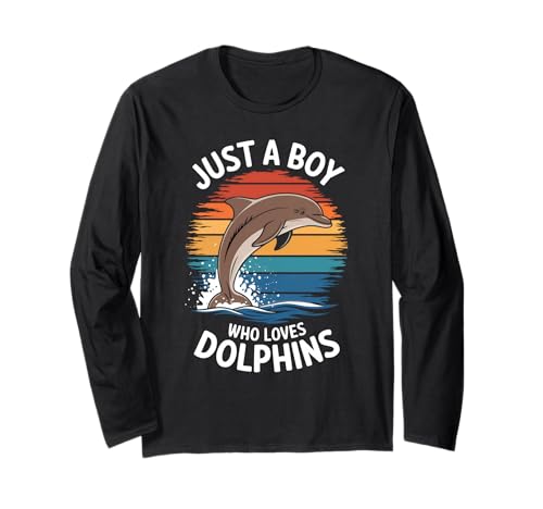 Just A Boy Who Loves Dolphins Ocean Fan Jungen Kinder Delfin Langarmshirt Just A Boy Who Loves Dolphins Ocean Fan Jungen Kinder Delfin Langarmshirt von Funny Dolphin Lover Clothing