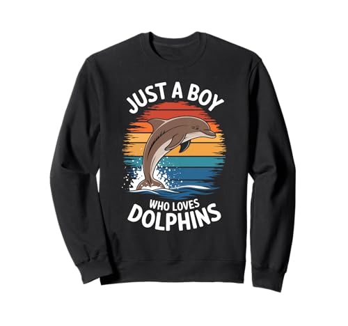 Just A Boy Who Loves Dolphins Ocean Fan Jungen Kinder Delfin Sweatshirt Just A Boy Who Loves Dolphins Ocean Fan Jungen Kinder Delfin Sweatshirt von Funny Dolphin Lover Clothing