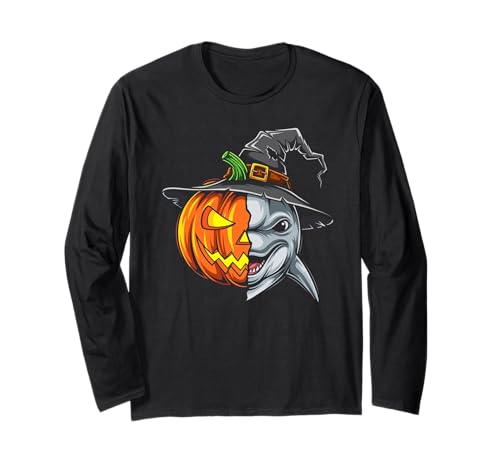 Delphin Kürbis Jack O Laterne Halloween Kinder Herren Damen Langarmshirt Delphin Kürbis Jack O Laterne Halloween Kinder Herren Damen Langarmshirt von Funny Dolphin Lovers Halloween Pumpkin Outfits