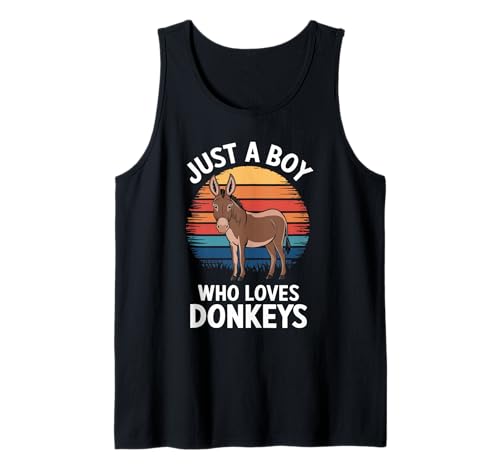 Herren Just A Boy Who Loves Donkeys Bauernhoftier Fan Kinder Esel Tank Top Herren Just A Boy Who Loves Donkeys Bauernhoftier Fan Kinder Esel Tank Top von Funny Donkey Lover Clothing