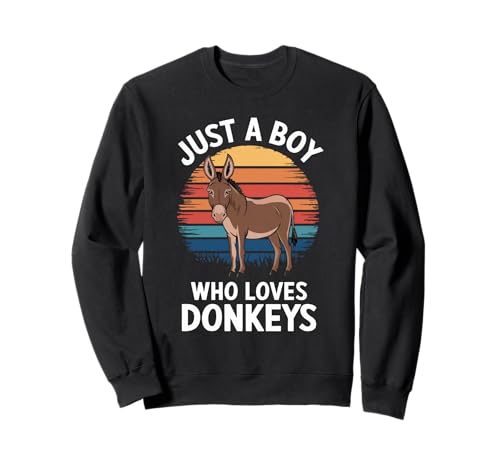 Just A Boy Who Loves Donkeys Bauernhoftier Fan Kinder Esel Sweatshirt Just A Boy Who Loves Donkeys Bauernhoftier Fan Kinder Esel Sweatshirt von Funny Donkey Lover Clothing