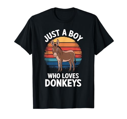 Just A Boy Who Loves Donkeys Bauernhoftier Fan Kinder Esel T-Shirt Just A Boy Who Loves Donkeys Bauernhoftier Fan Kinder Esel T-Shirt von Funny Donkey Lover Clothing
