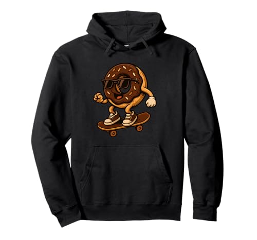 Donut-Skateboard-Kostüm für Erwachsene und Kinder Pullover Hoodie Donut-Skateboard-Kostüm für Erwachsene und Kinder Pullover Hoodie von Funny Donut Rocks