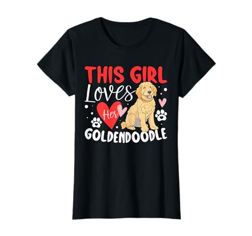 Dieses Mädchen liebt Ihr Golden Doodle Lustige Hütehund-Mädchen T-Shirt Dieses Mädchen liebt Ihr Golden Doodle Lustige Hütehund-Mädchen T-Shirt von Funny Doodle Girls Shirts for Women