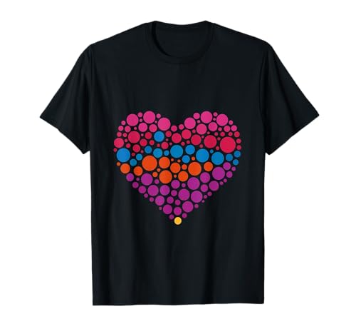 Happy Dot Day Herz bunt gepunktet Frauen Teenager Mädchen Kinder T-Shirt von Funny Dot Day Colorful Happy Dot Day 2025 Outfit