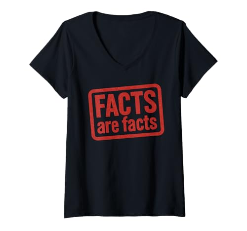 Damen Fakten sind Fakten Kühnes, von Drag inspiriertes Meme T-Shirt mit V-Ausschnitt Damen Fakten sind Fakten Kühnes, von Drag inspiriertes Meme T-Shirt mit V-Ausschnitt von Funny Drag Queen