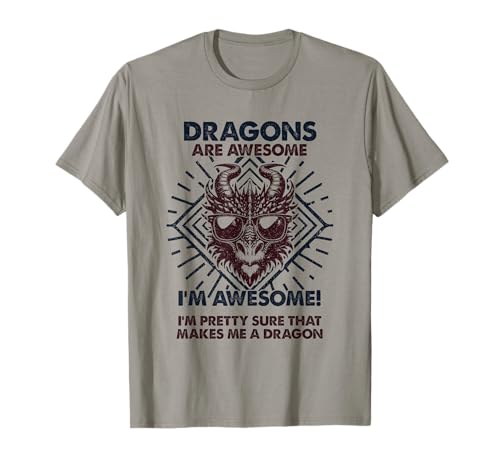 Dragons Are Awesome - Lustiger Drache Mama Papa T-Shirt von Funny Dragon Gift for Men Women & Children
