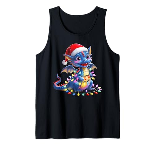Drachen-Weihnachtsmann-Weihnachtsbaum-Beleuchtung, für Damen und Herren Tank Top Drachen-Weihnachtsmann-Weihnachtsbaum-Beleuchtung, für Damen und Herren Tank Top von Funny Dragon Lovers Christmas Tree Lights Apparel
