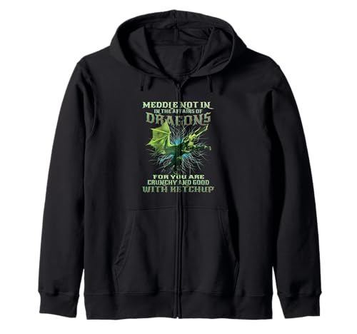 Meddle Not In The Affairs of Dragons Funny Kids Dragon Kapuzenjacke Meddle Not In The Affairs of Dragons Funny Kids Dragon Kapuzenjacke von Funny Dragon Quote Teen Girls Boys Kids Dragon Tee