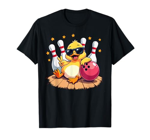 Niedliche Ente mit Sonnenbrille, Ente spielt Bowling für Männer und Frauen T-Shirt Niedliche Ente mit Sonnenbrille, Ente spielt Bowling für Männer und Frauen T-Shirt von Funny Duck With Sunglasses Duck Playing Bowling