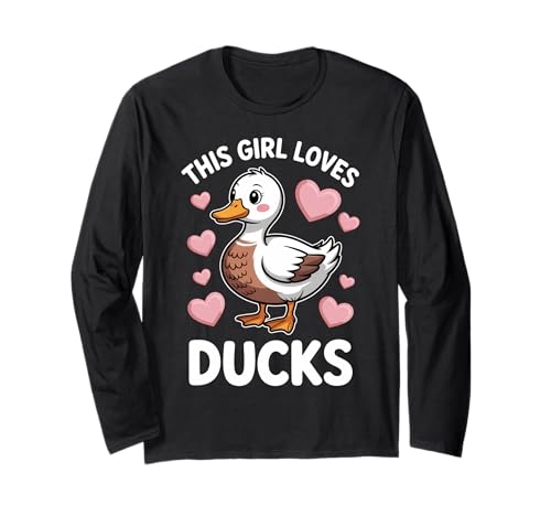 Enten Mädchen Lustige Ente Langarmshirt von Funny Ducks Cute Ducks Girl Design