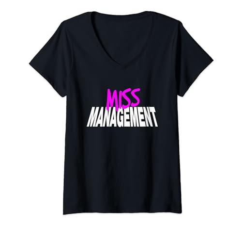 Damen Management Paar Miss Management 2of2 Partner Outfit T-Shirt mit V-Ausschnitt Damen Management Paar Miss Management 2of2 Partner Outfit T-Shirt mit V-Ausschnitt von Funny Duo Pair Couples Designs For Two Love Shop