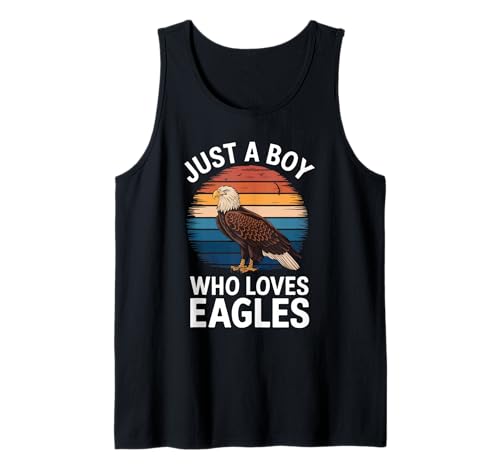 Herren Just a Boy Who Loves Eagles Retro-Stil Jungen Kinder Adler Tank Top Herren Just a Boy Who Loves Eagles Retro-Stil Jungen Kinder Adler Tank Top von Funny Eagle Lover Apparel for Men Women