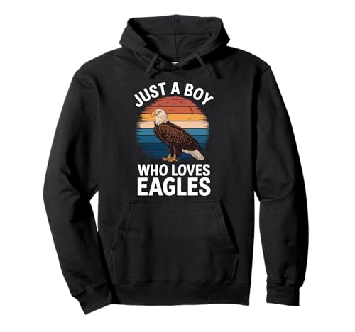 Just a Boy Who Loves Eagles Retro-Stil Jungen Kinder Adler Pullover Hoodie Just a Boy Who Loves Eagles Retro-Stil Jungen Kinder Adler Pullover Hoodie von Funny Eagle Lover Apparel for Men Women